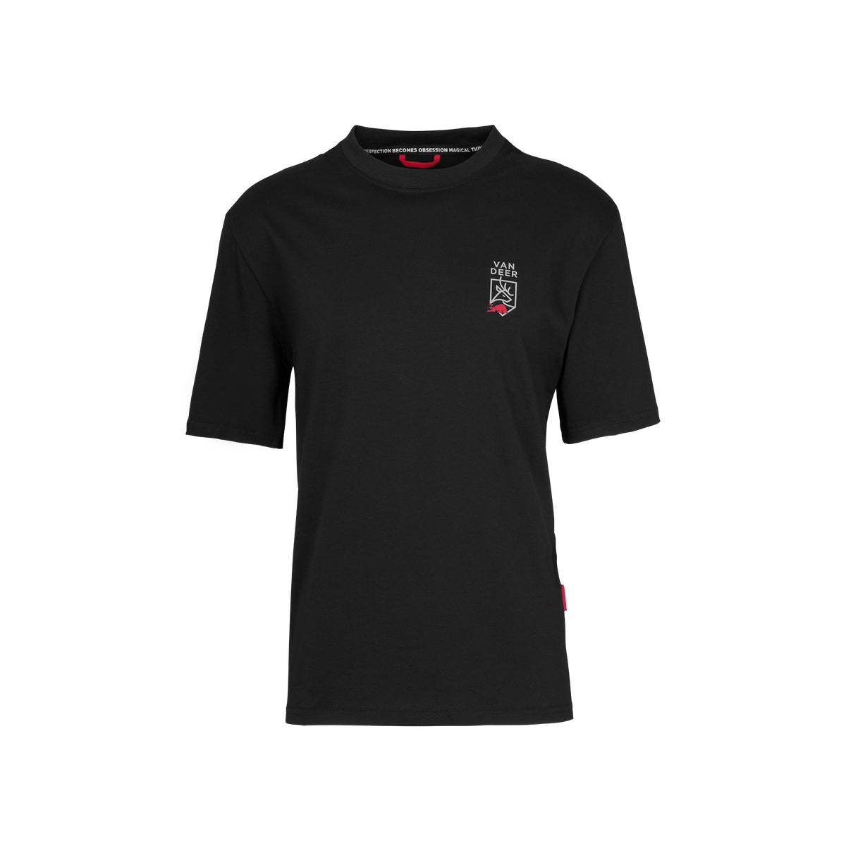 VAN DEER Essential T-Shirt in black, front view